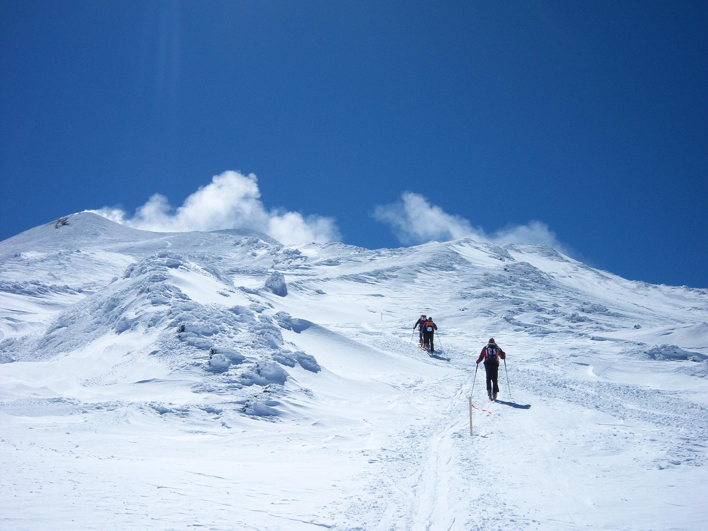 Salita all''Etna con gli sci